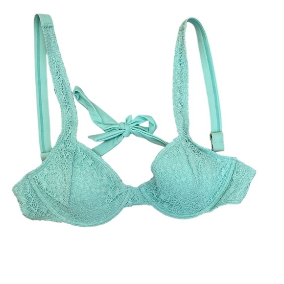 Women’s Berlook Tropical Teal Bikini TOP only, size Medium - Picture 6 of 7
